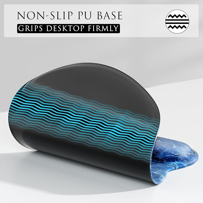 MROCO Ergonomic Mouse Pad with Gel Wrist Rest, 9.4 x 8.1 in, Ocean Marble | - Image 6