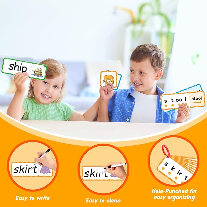 Kasfalci Blends & Digraphs Cards, Phonics Games, Speech Therapy Toys - Image 3