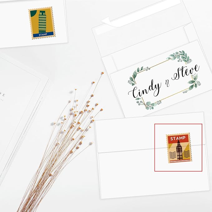 100 Packs White 4x6 Envelopes for Invitation Card, A6 Small Envelopes Self Seal - Image 6
