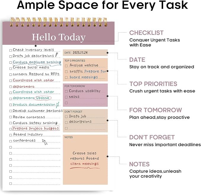 Taja To Do List Notepad - Image 2