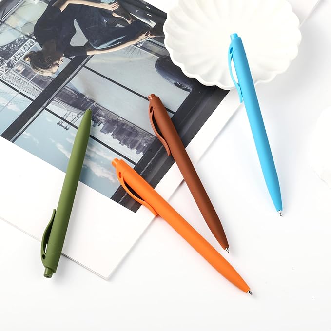 deegtran Pens Bulk, 50 Pack No Bleed Sky Blue Click Pen, Wholesale Retractable - Image 5