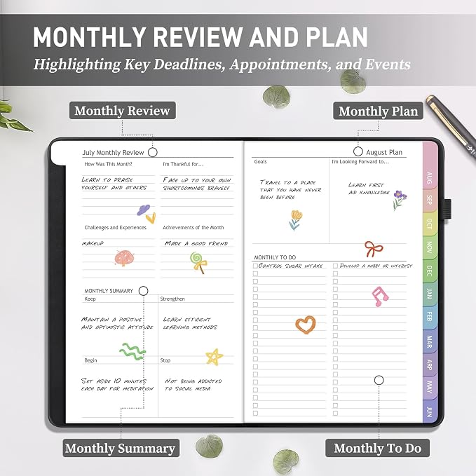 Academic Planner 2026-2027, Weekly and Monthly Academic Year Calendar Planner - Image 5