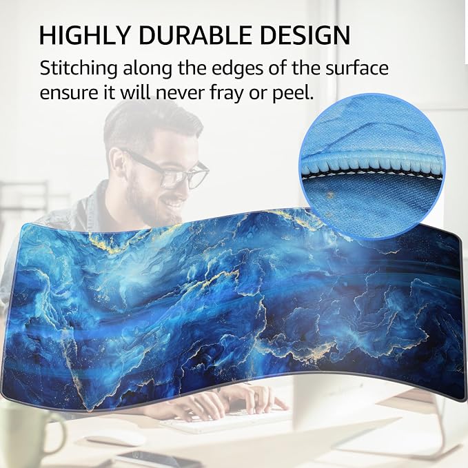 KTRIO Large Gaming Mouse Pad, Desk Mat, 31.5 x 11.8 in, XL | Smooth Micro-Weave - Image 3
