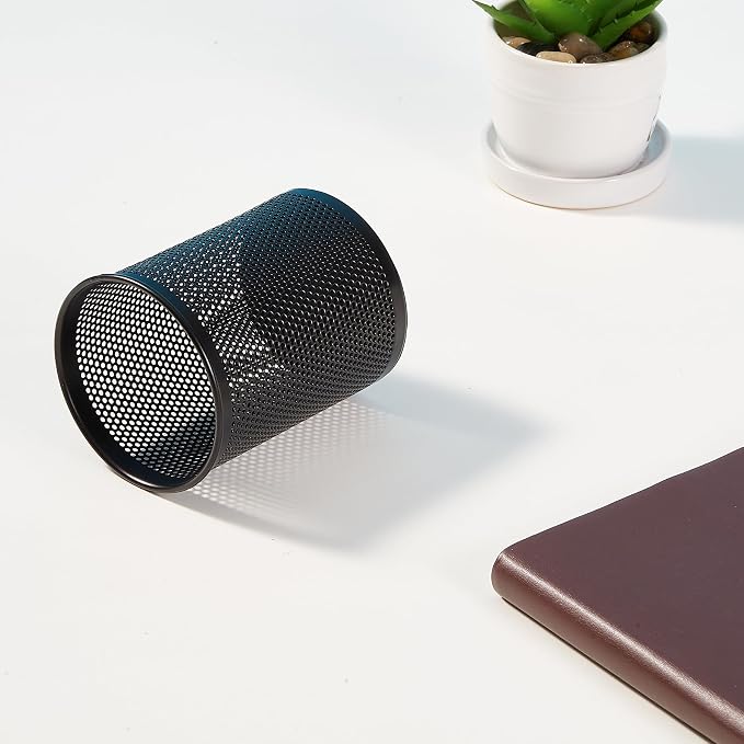 Comix Pen Holder Desk Organizer, Wire Mesh Pencil Cup - Image 8
