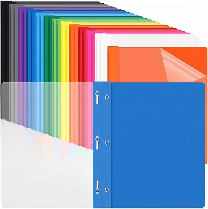 Feifeiya 24 Pack Plastic Report Covers by Feifeiya