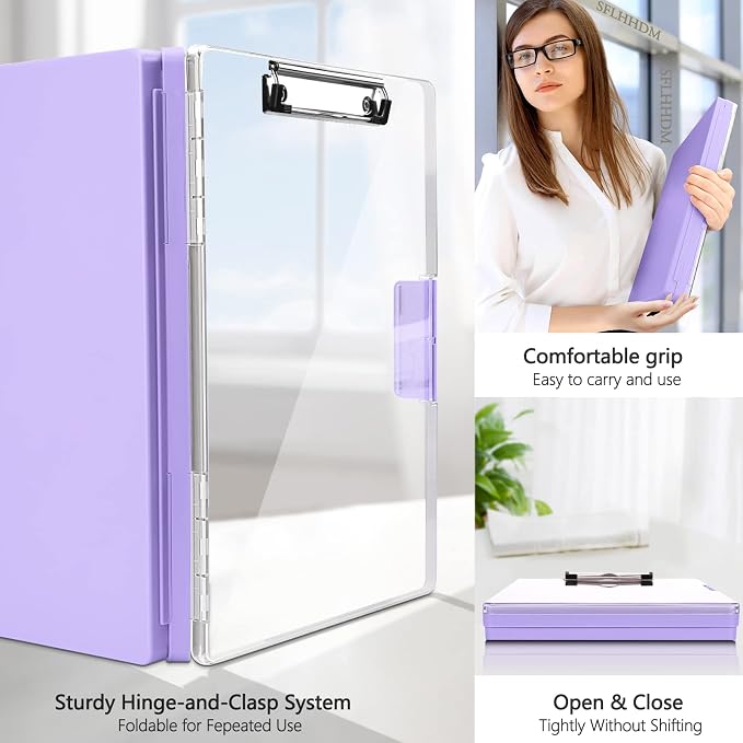 SFLHHDM Clipboard with Storage, Heavy Duty Clip Boards 8.5x11 with 2 Storage - Image 6