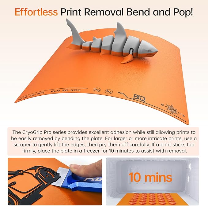 BIQU CryogripPro Frostbite Matte Orange Cold Build Plate - Image 5