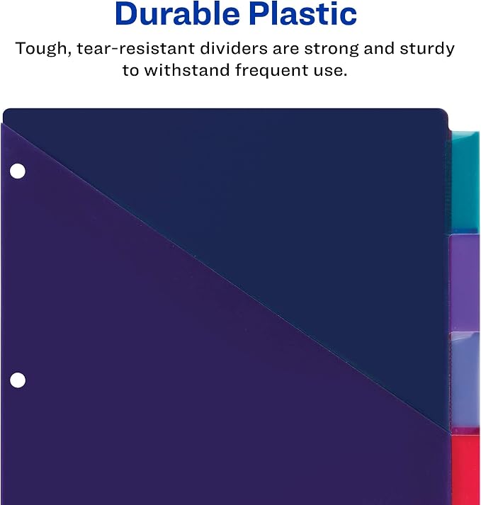 Avery Big Tab Insertable Plastic 2 Pocket Dividers - Image 6