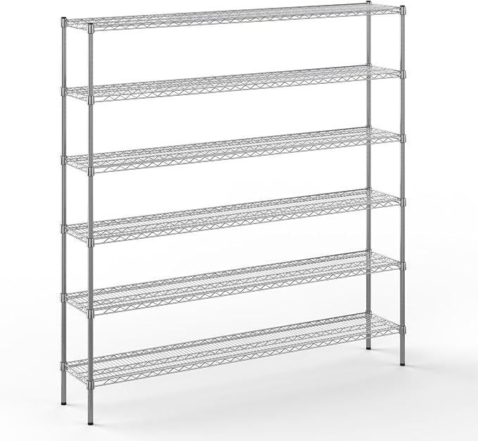 Regal Altair 14" Deep x 72" Wide x 74" Height Wire Shelving Kit | 6-Tier | NSF by Regal+Altair