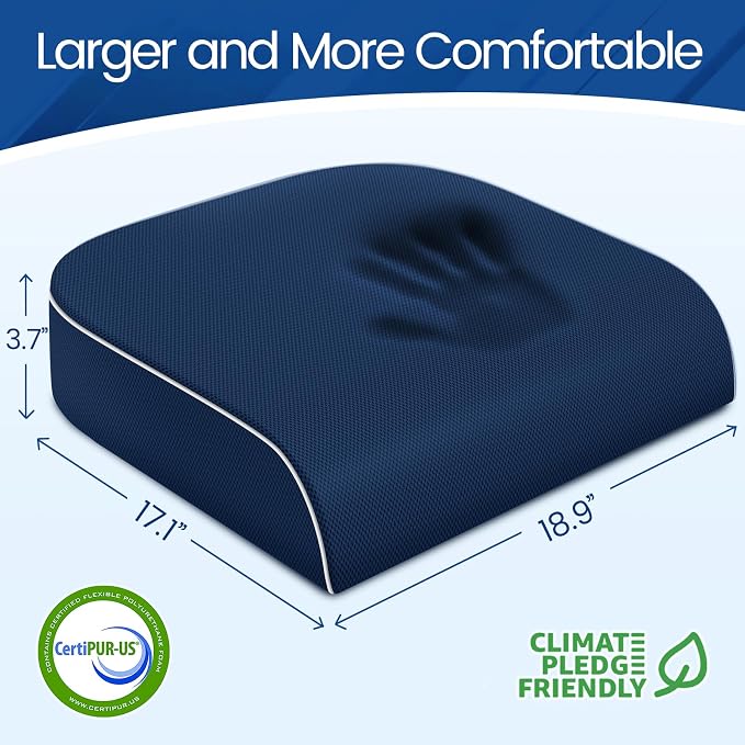 SweetSlubr Seat Cushion for Tailbone Pain Relief, Office Chair Cushion - Image 2