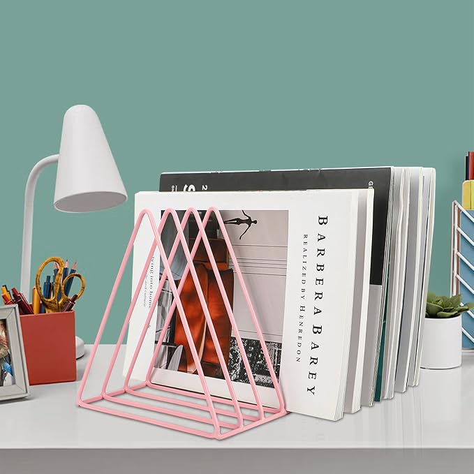 EASEPRES Vinyl Record Holder Storage, 9 Slot Metal Magazine Book Album Display - Image 8