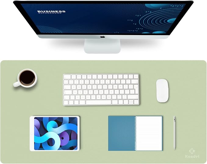 K KNODEL Large Office Leather Desk Mat, Mouse and Keyboard Pad, Computer and by K+KNODEL