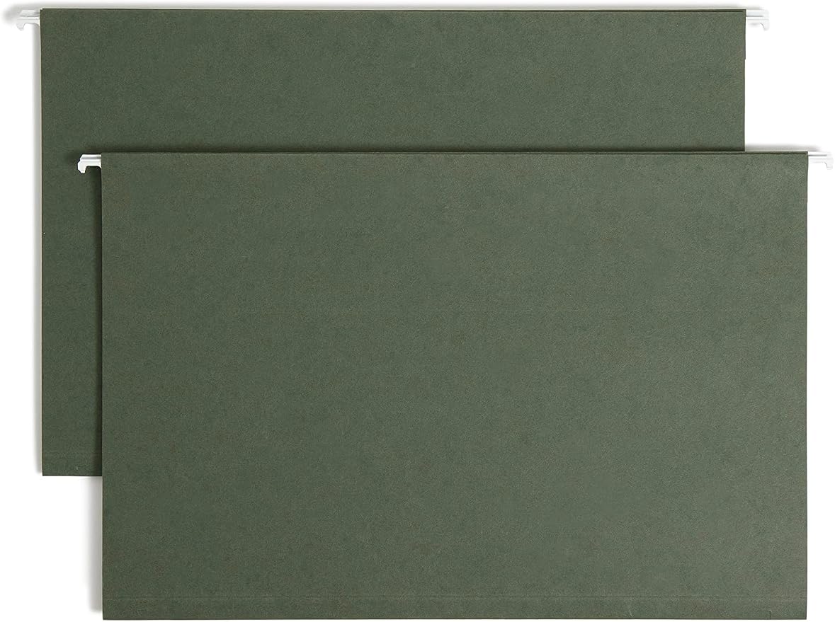Smead Hanging File Folder with Tab, 1/3-Cut Adjustable Tab, Legal Size by SMEAD