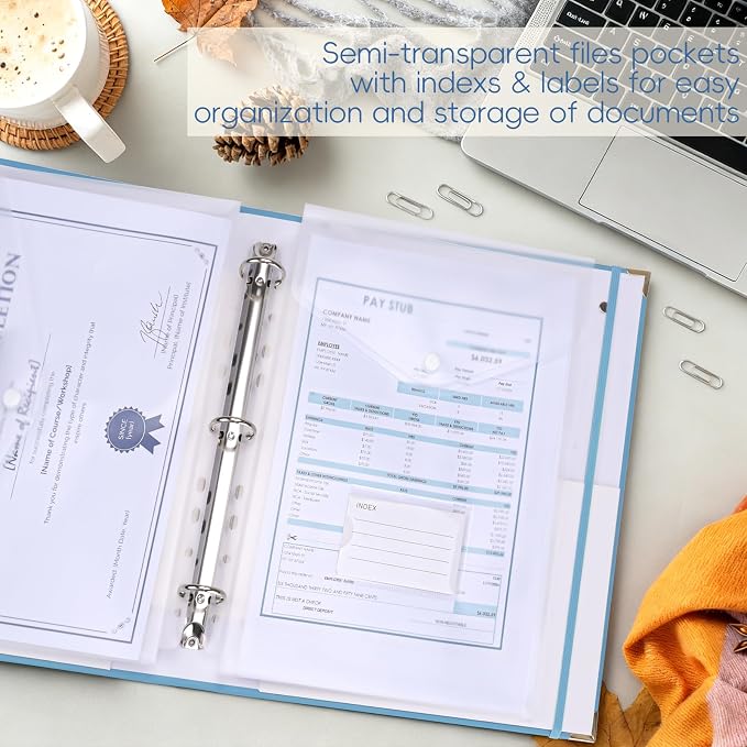XKDOUS Important Document Organizer Emergency Binder Life Organizer Folio - Image 6