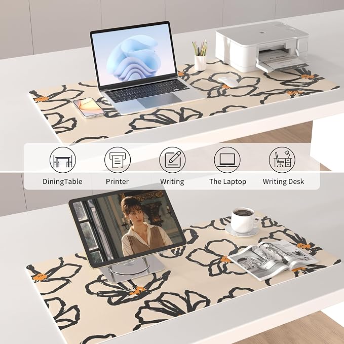 Colorful Star Leather Waterproof Desk Pad, Large Computer Keyboard Mat - Image 4