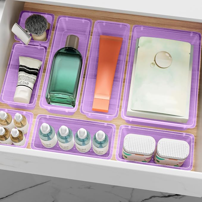 ElegantArray 12-Piece Drawer Organizer Set, 4 Sizes Versatile Plastic Vanity - Image 7