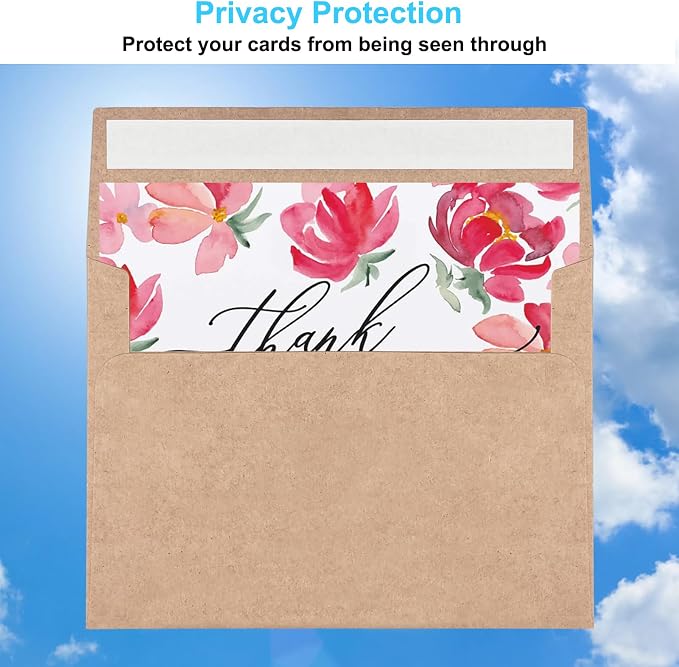 100 Pack 5x7 Envelopes for Invitations, Self Seal A7 Envelopes for 5x7 Cards - Image 5