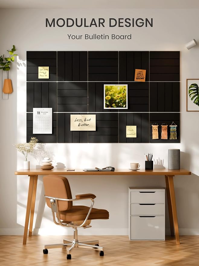 Bumusty Large Cork Board Alternative-36 x 24" Felt Bulletin Board Tiles - Image 6