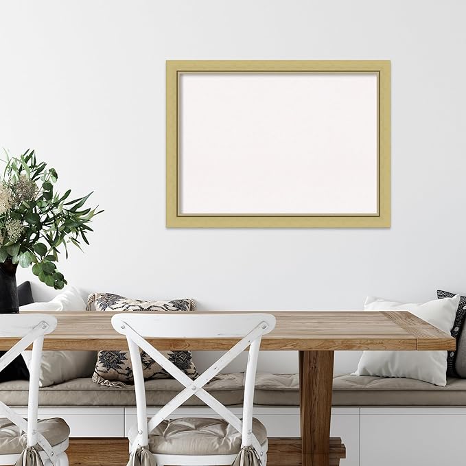 Amanti Art White Cork Board for Wall, 23x31 Vision Board with Gold Frame, Medium Corkboard Office Decor for Home Organization, Casual Corkboard Pinboard to display items for home organization-DeskLoop Office