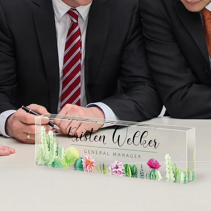 Personalized Office Name Plate for Desk, Custom Employee Appreciation Gifts - Image 5