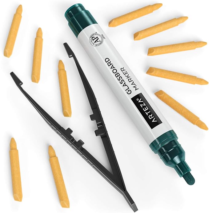 ARTEZA Glass Board Dry Erase Markers, Low-Odor Ink, Erasable Mirror Window - Image 5