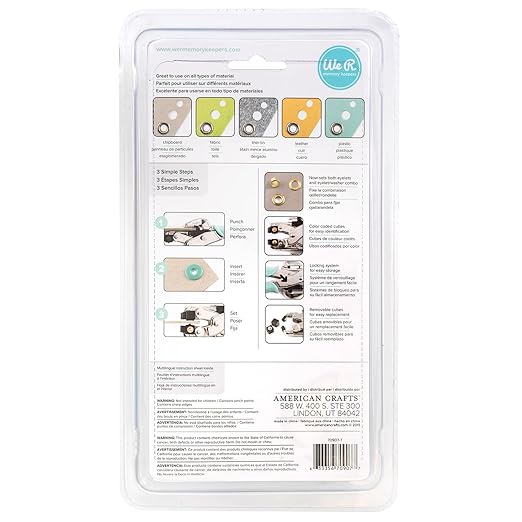 We R Memory Keepers Crop-A-Dile Eyelet | Blue Comfort Handle, Craft Supplies - Image 5