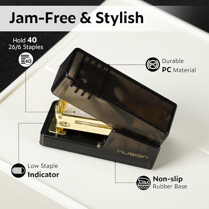 NUSIGN Mini Stapler with 830 Staples, Small Cute Desk Staplers, 25 Sheet - Image 4