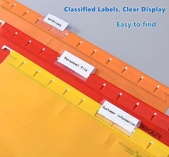 Folder Labels, 50+50 Sets of Hanging Folder Label Tabs and Inserts - Image 5