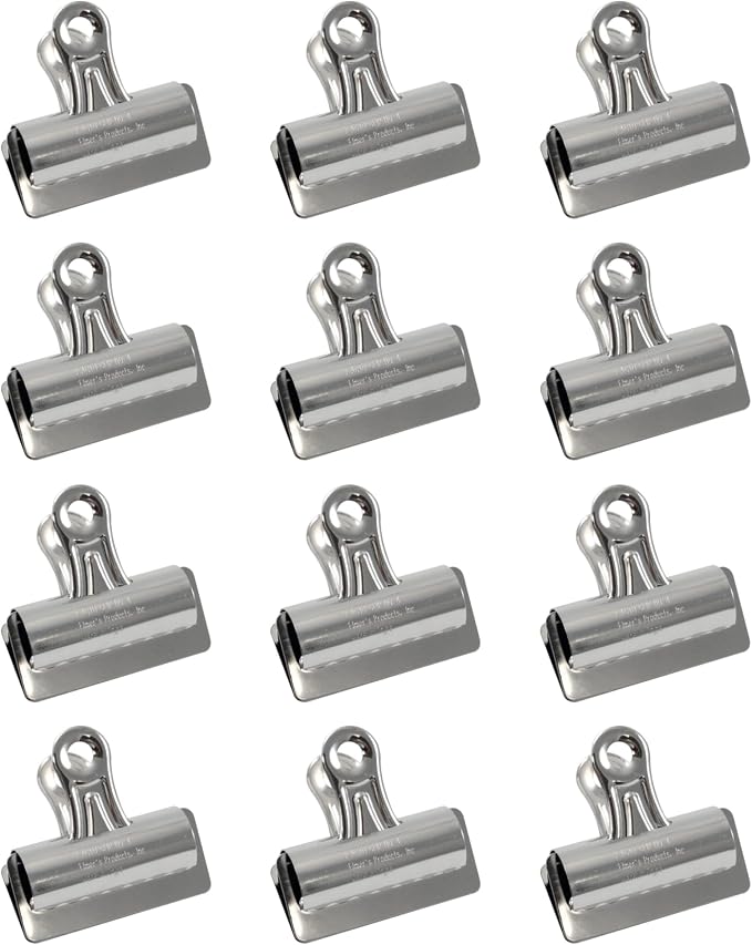 X-ACTO 4 Bulldog Binder Clips, Steel & Nickel-Plated, 3 Inch Clips, Desk by Unknown