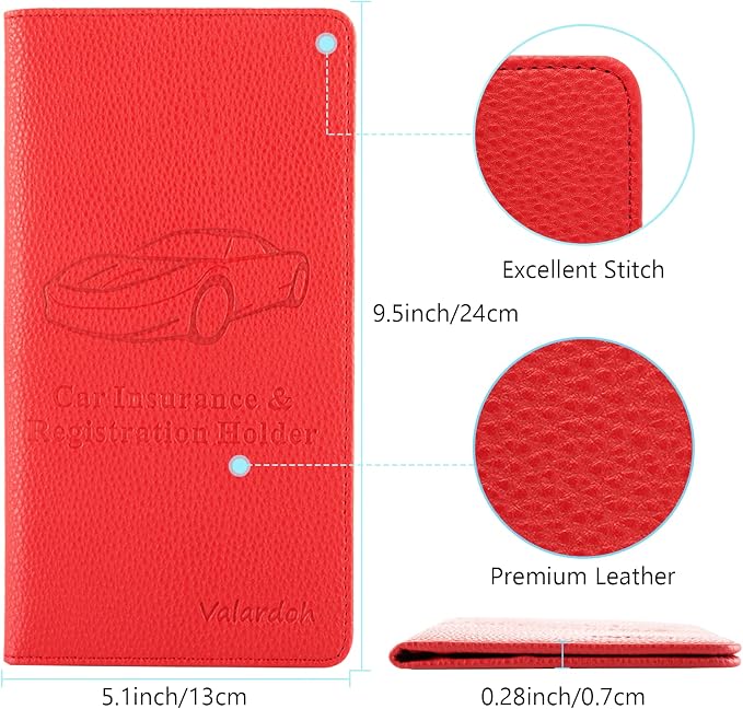 Valardoh Premium Car Registration and Insurance Card Holder, Car Document Holder - Image 4