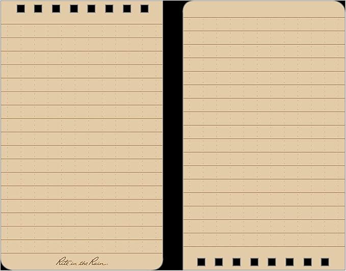 Rite in the Rain Weatherproof Top Spiral Notebooks, Tan Cover, 3 Pack - Image 5