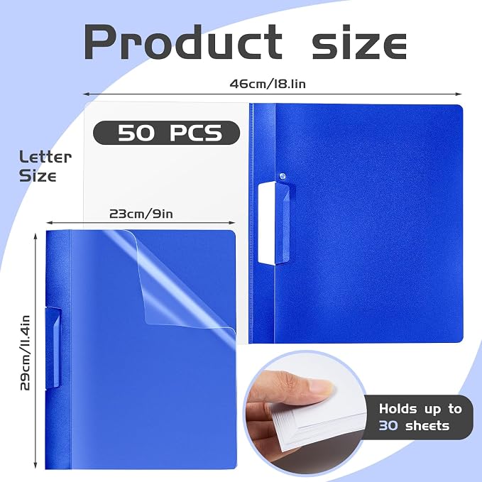 Maitys 50 Pack Durable Clear Report Covers - Image 3