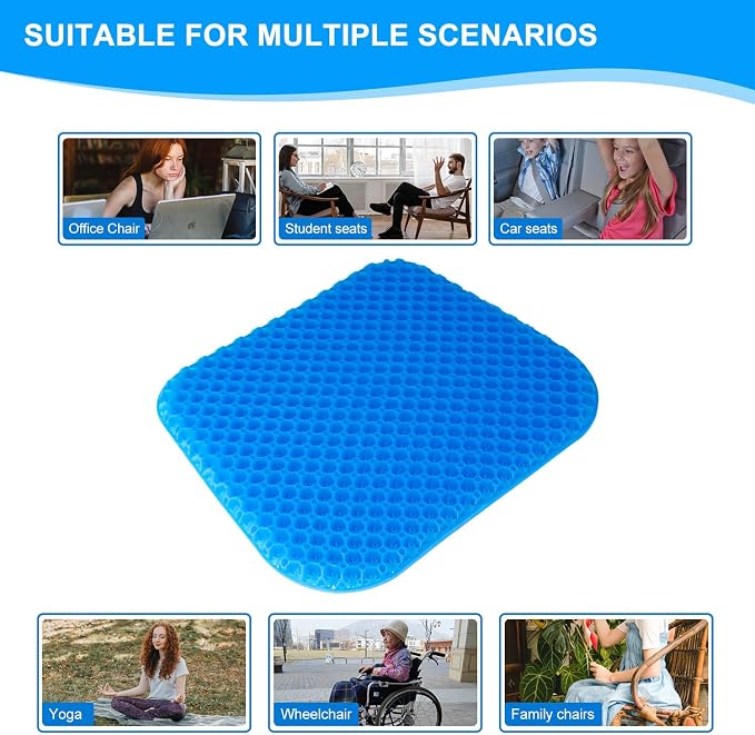 Shouken Large Gel Seat Cushion for Long Sitting - Image 7