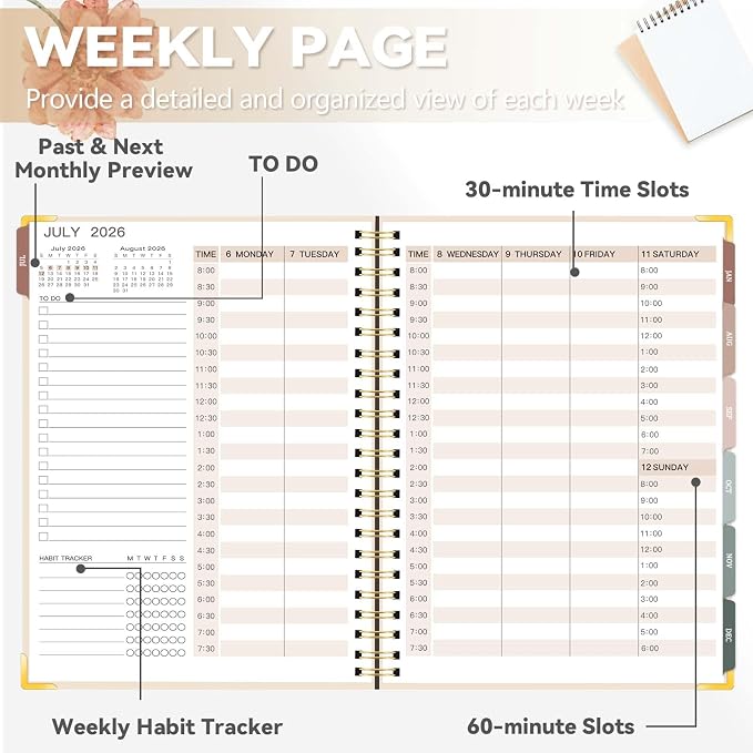 Large 2026-2027 Academic Planner, Weekly & Monthly Appointment Book from Jul. - Image 5
