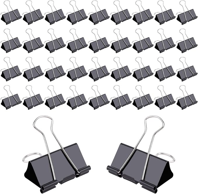 144 Pcs Binder Clips, 1-Inch Medium Paper Clamps by V-chen