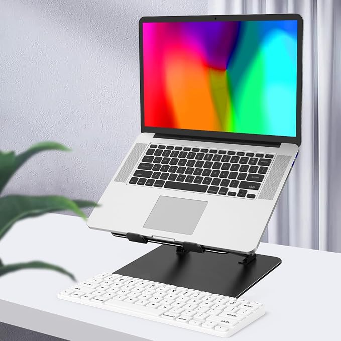 Adjustable Laptop Stand for Desk, Metal Foldable Laptop Riser Holder, Portable - Image 7