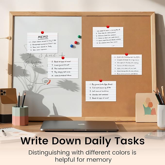 Index Cards 4x6, 200 Sheets, Ruled White Flash Cards - Image 5