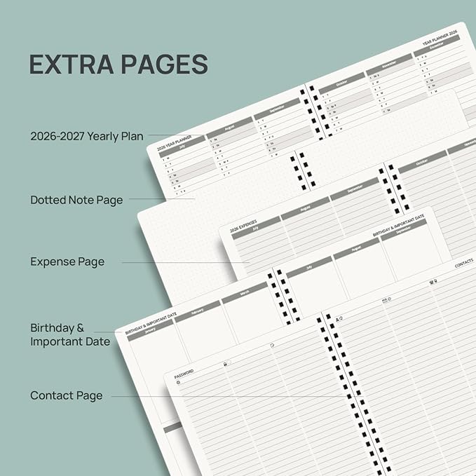 POPRUN Weekly Planner 2026-2027, Large-8.5" x 10.5", Academic Agenda 2026-2027 - Image 5