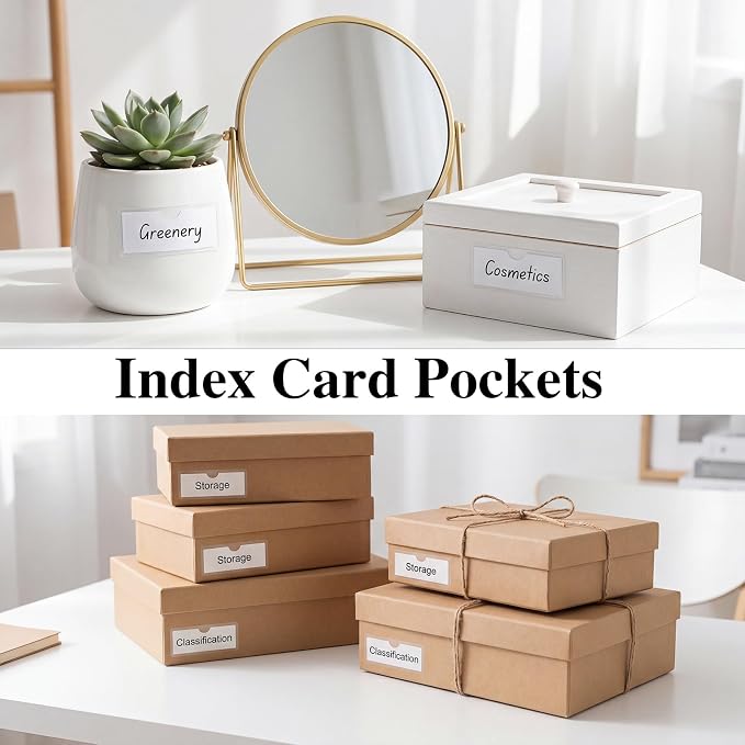 80 Pack 1" x 3" Self Adhesive Label Holders Shelf Tag Label Holder Clear Pockets - Image 5