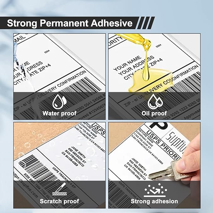 RGiNK for DYMO 550 Labels (30334 with RFID Chip) Multipurpose Barcode Labels (2-1/4" x 1-1/4"), Perforated, Compatible with DYMO Labelwriter 450 4XL 550&5XL 550 Turbo Printers [6 Rolls, 6000 Tags]-DeskLoop Office