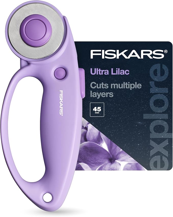 Fiskars Loop Rotary Cutter, Explore Collection Ultra Lilac, Precision-Ground by Unknown