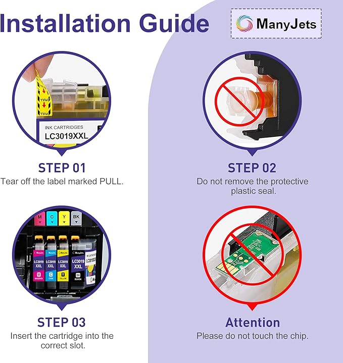 LC3019XXL Compatible Ink Cartridge Replacement for Brother LC3019 LC3019XXL LC3017 Work with Brother MFC-J5330DW MFC-J6930DW MFC-J6530DW MFC-J5335DW MFC-J6730DW Printer (2C,2M,2Y,6-Pack)-DeskLoop Office