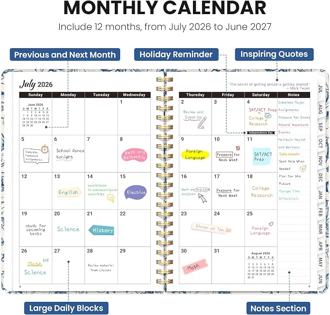 Planner 2026-2027, Monthly and Weekly Academic Planner July 2026 - Image 2