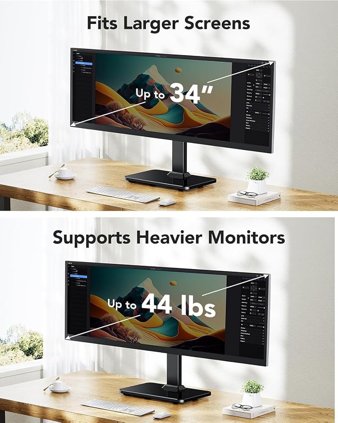 HUANUO Monitor Stand, Freestanding VESA Mount - Image 2