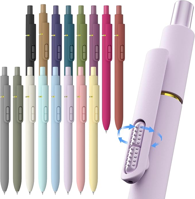 Hiacry 16 Pack Gel Pens, Quick-Dry Black Ink-0.7 MM Fine Point Fidget Pens | by HIACRY