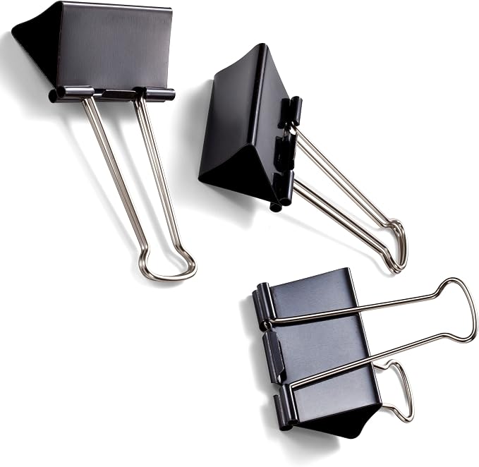Officemate Large Binder Clips, 2 inch Wide, 1 inch Capacity, Box of 12 - Image 9
