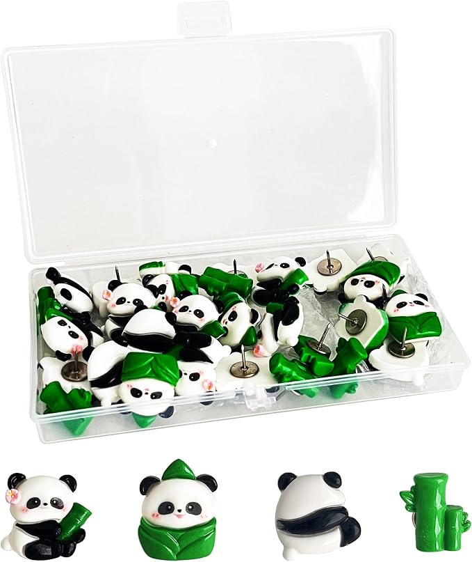 Cute Panda Push Pins by Supfoxer
