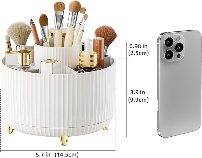 fanado 360° Rotate Makeup Brush Holder Organizer, Makeup Organizers Countertop - Image 6