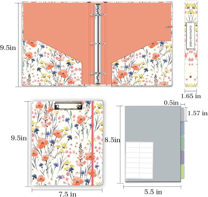 Mini Binder Organizer，1 Inch 3 Ring Binder - Image 6
