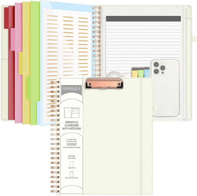Ospelelf Leather Clipboard Folio by OspelelfOfficeSupplies